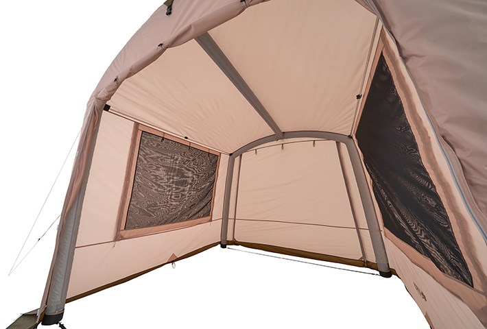 ロゴスから車と連結可能なエアチューブ式シェルター「Tradcanvas エア