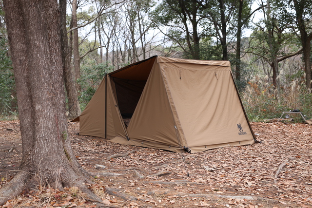 OneTigris×ナチュラム フロントウォール付きの「スーパーシェルターTC