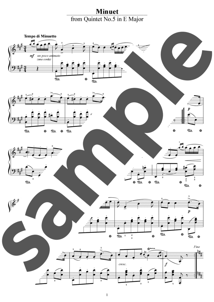 ピアノ楽譜】トルコ行進曲 / W.A.Mozart（連弾譜 / 初中級）