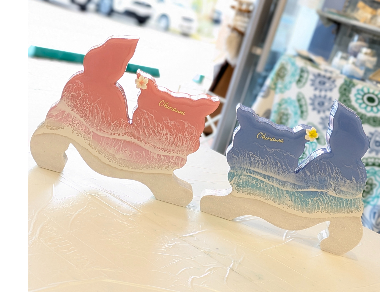 沖縄／北谷】『シーサー』（1体）のレジンアート体験☆沖縄の海を