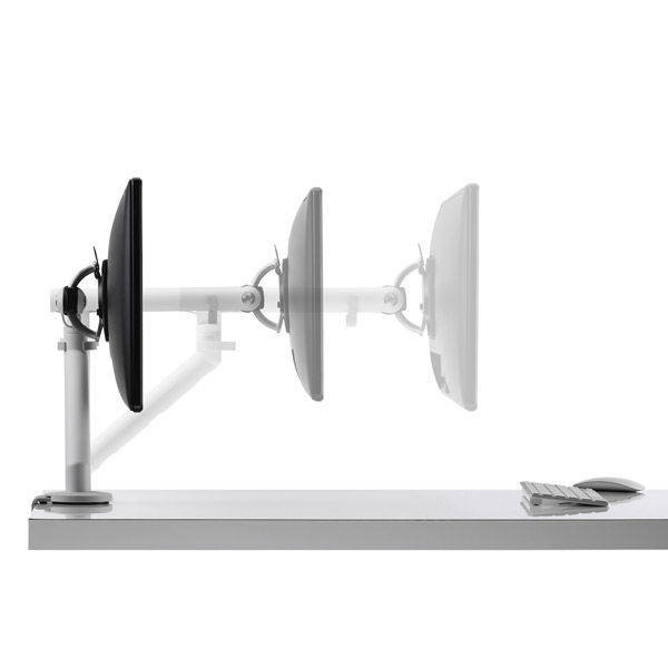 CBS フロースプリング方式 モニターアーム 1台用 ホワイト CBS Flo