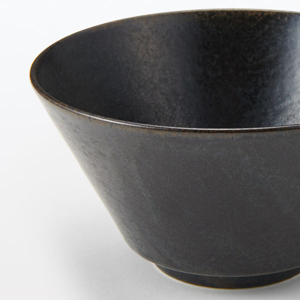 無印良品 美濃焼 丼 黒釉 約直径15.8cm 1セット（1個×5） 良品計画
