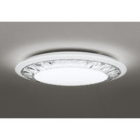 オーデリック LEDシーリングライト8畳 調光 調色 カットガラス風