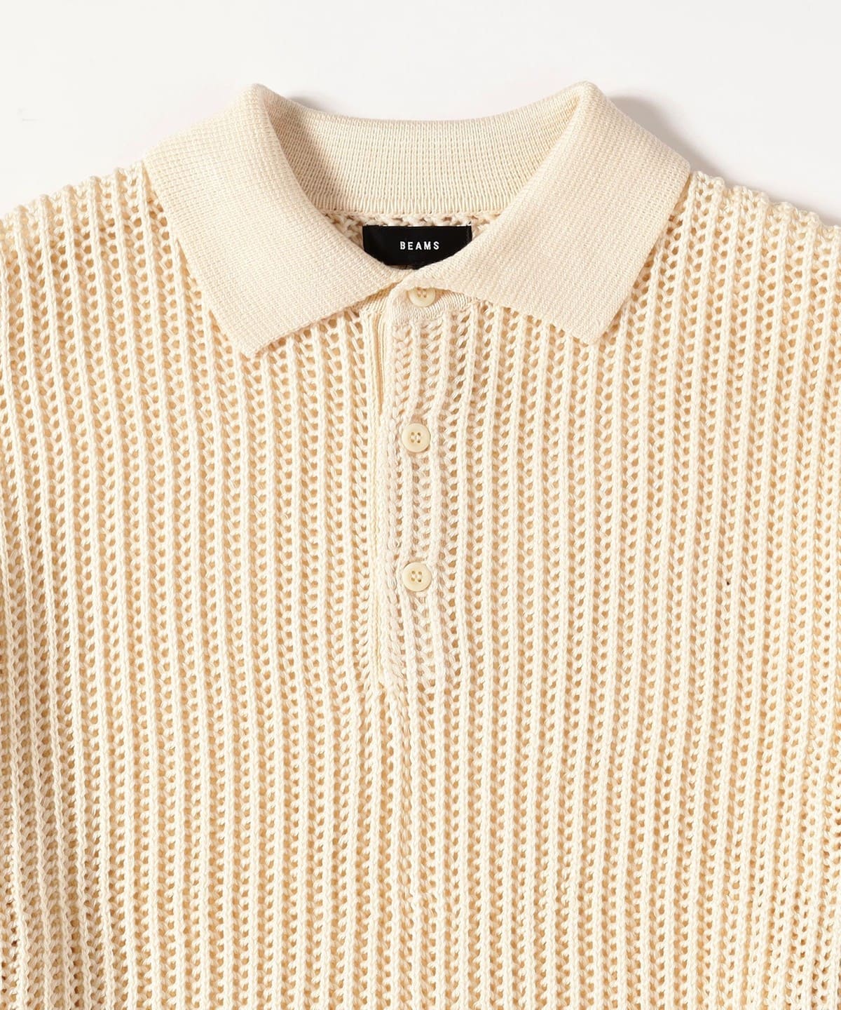 BEAMS Mesh Knit Polo Shirt (Tops, BEAMS, Sweaters) for sale | BEAMS
