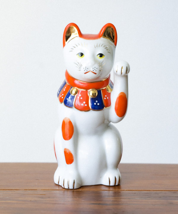 BEAMS JAPAN（ビームス ジャパン）【別注】中外陶園 / 瀬戸 招き猫 左