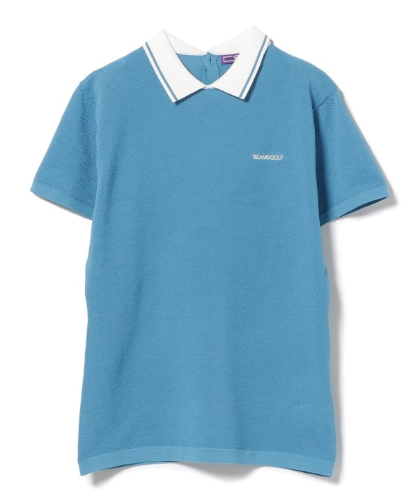 BEAMS GOLF（ビームス ゴルフ）PURPLE LABEL / 麻混 白襟 ニット