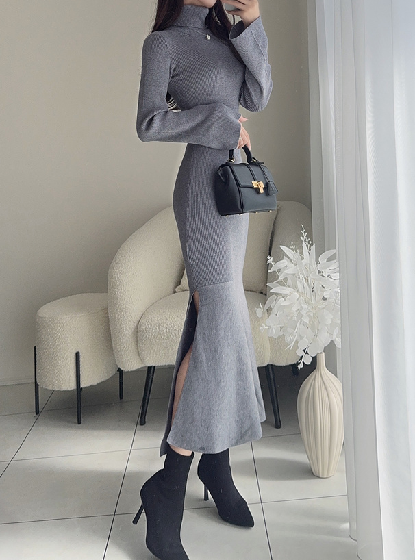 フレアスリーブマーメイドニットワンピース[cu494] | レディース