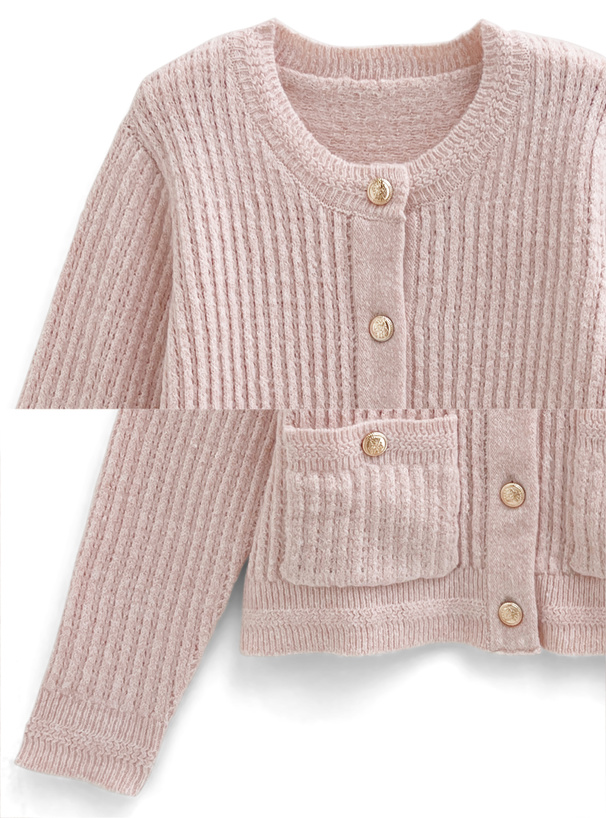 エンブレムボタンニットカーディガン[an1691] | レディース