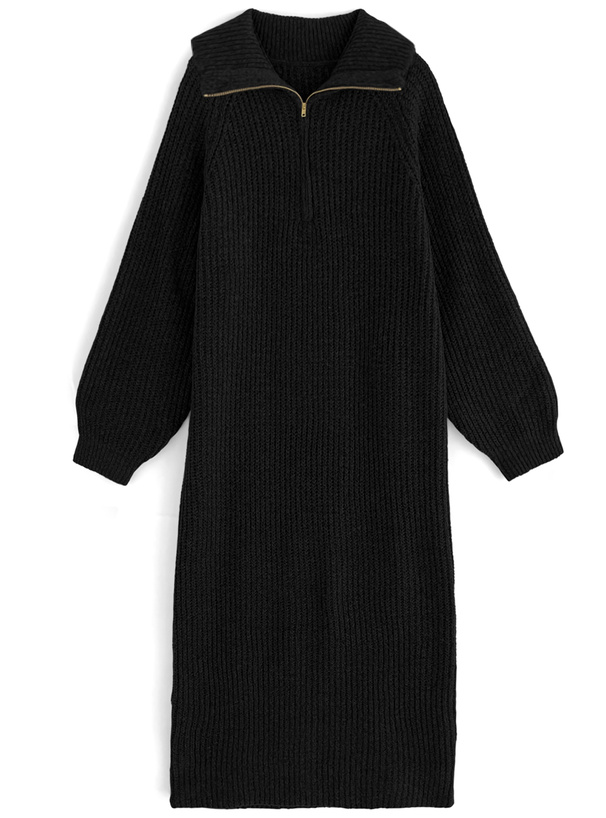 ハーフジップニットワンピース[gn157] | レディースファッション通販の