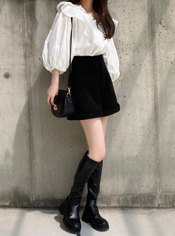 ハイウエストスエードショートパンツ[dk931] | レディースファッション