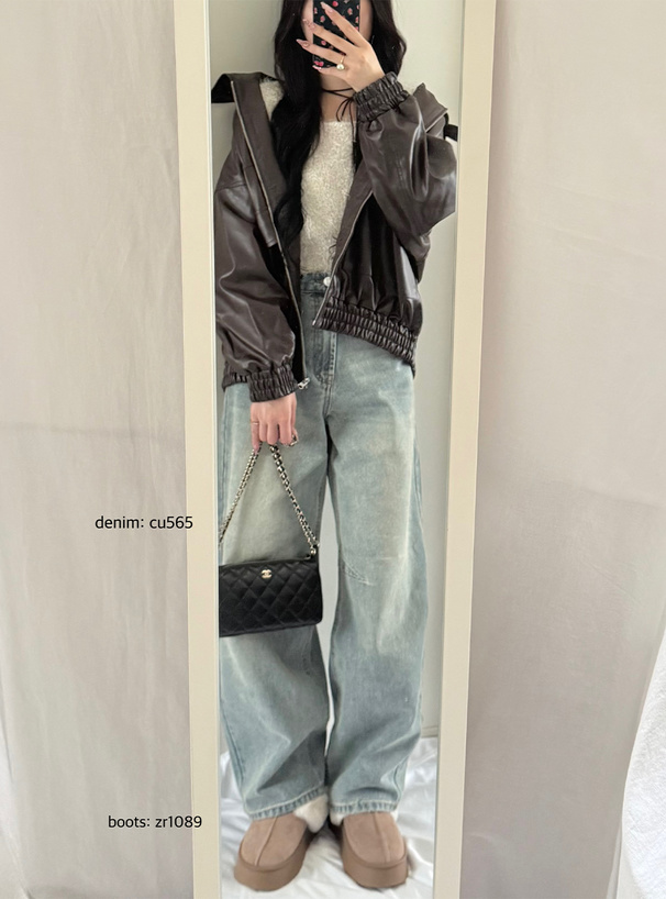 襟2Wayオーバーサイズレザーブルゾン[ze863] | レディースファッション