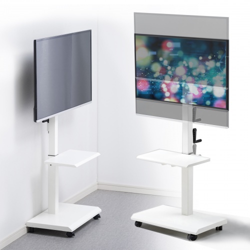 壁寄せテレビスタンド｜昇降・縦置き・キャスター付【CR-LAST24W】