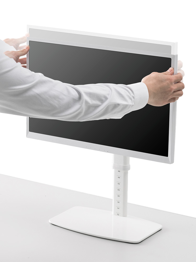 モニターアーム（1画面・ディスプレイ・スタンド・置き型・ホワイト