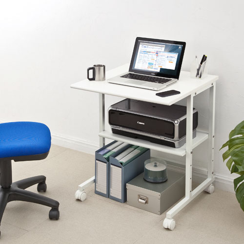 パソコンラック（キャスター・ストッパー付・移動式・スリム・幅60cm