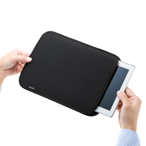 タブレットケース（10.1型・軽量・持ち運び・黒） PDA-TABS10BKN