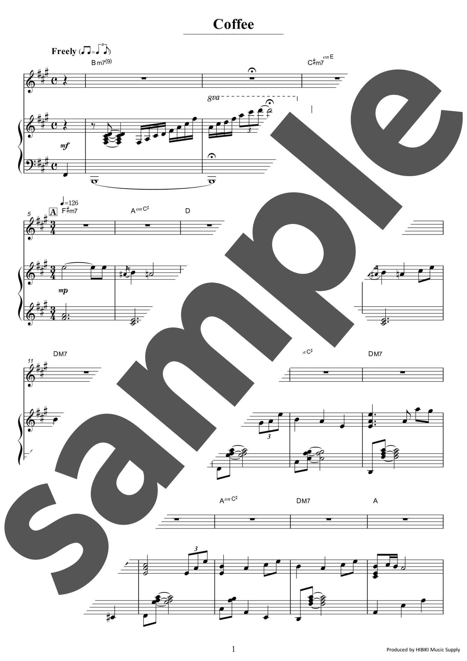 ピアノ楽譜】Coffee / Mrs. GREEN APPLE（中級） - 楽譜アプリ フェアリー