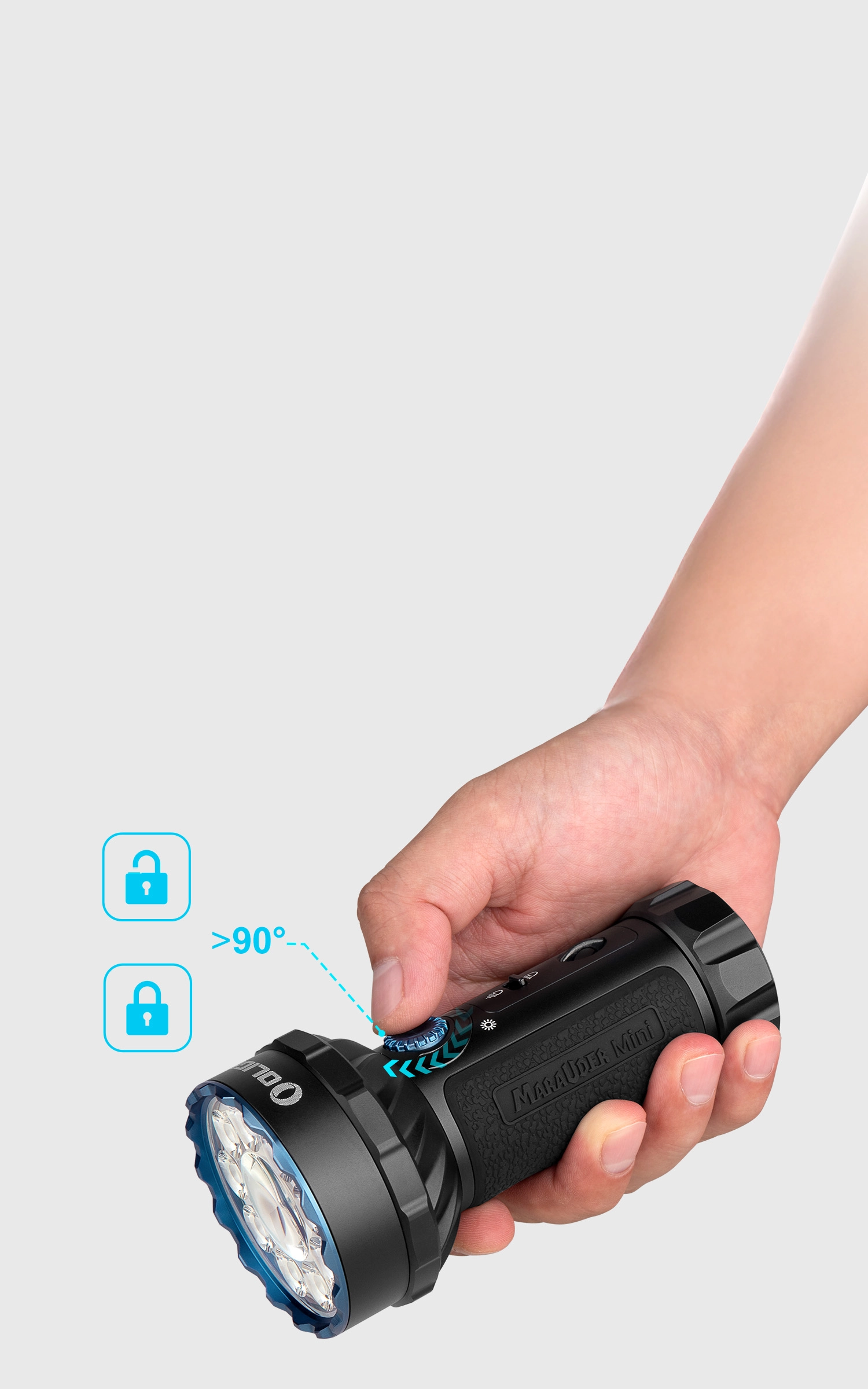 Marauder Mini 7000 Lumen LED Flashlight Dual Beam RGB Outdoor - Olight