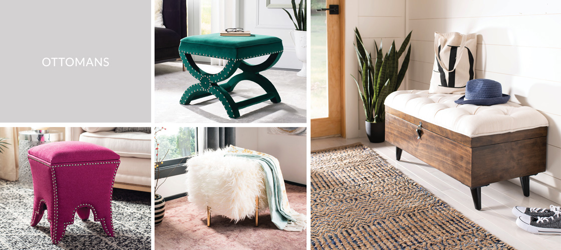 Ottomans I Poufs | Footstools - Safavieh.com