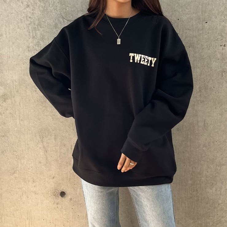 TWEETY/トゥイーティー 裏起毛スウェットトレーナー[品番：MJNW0002385
