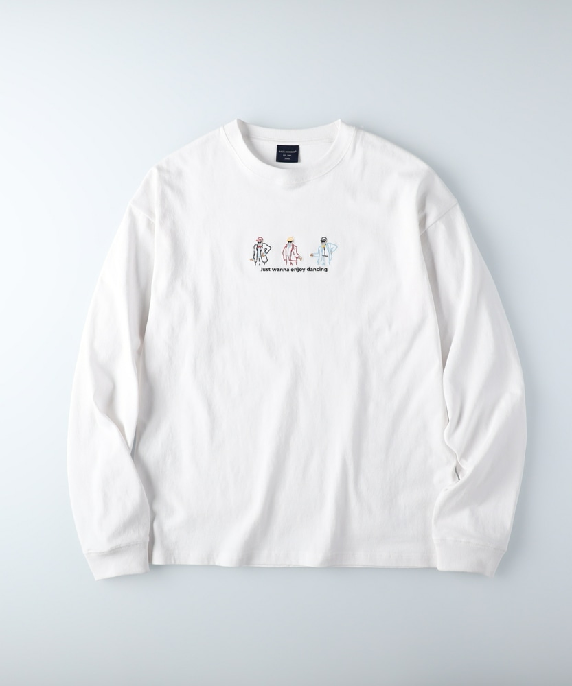 刺繍ロンT(M ホワイト): トップス｜Right-on公式オンラインショップ