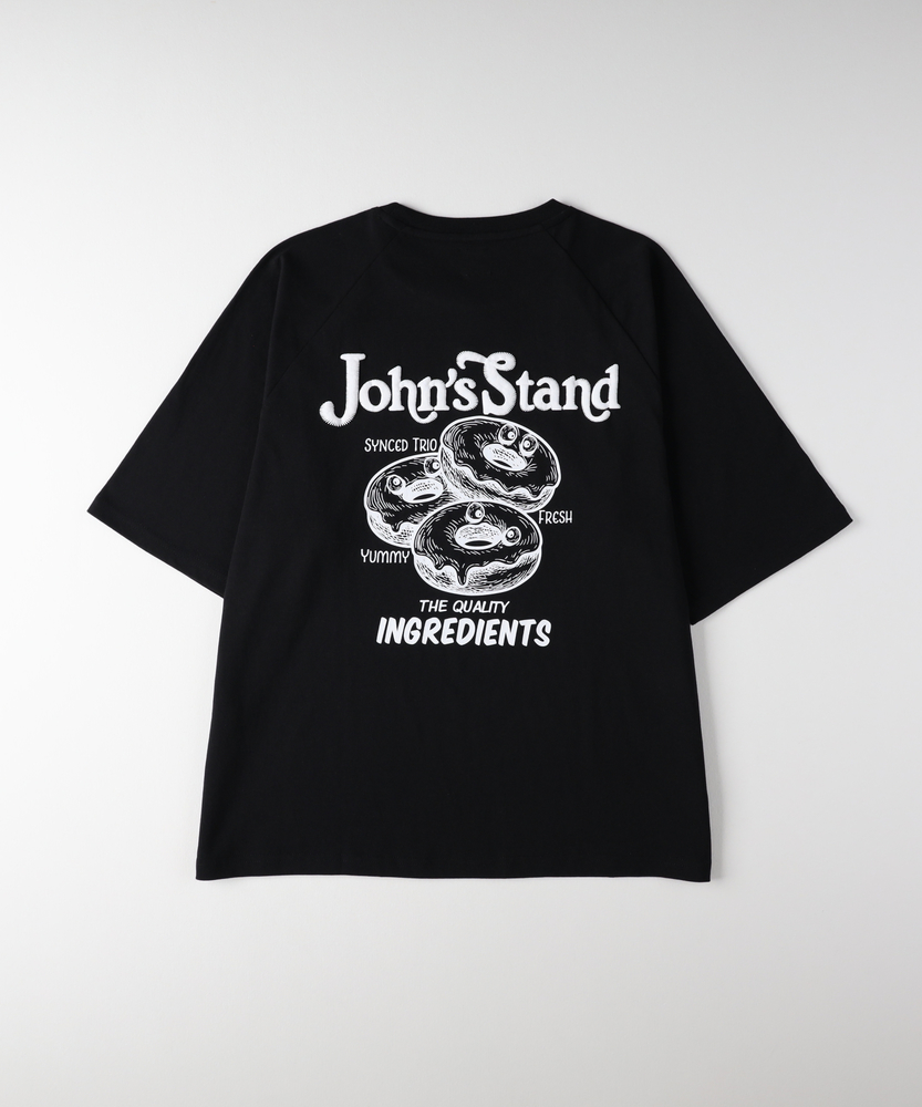 ラグランスリーブフードプリントTシャツ(M ホワイト): トップス｜Right