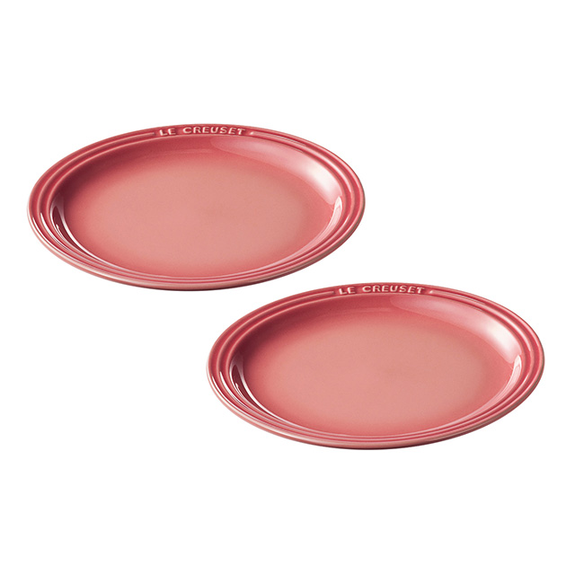 ル・クルーゼ[Le Creuset]のラウンド・プレート(2枚入り) ローズ