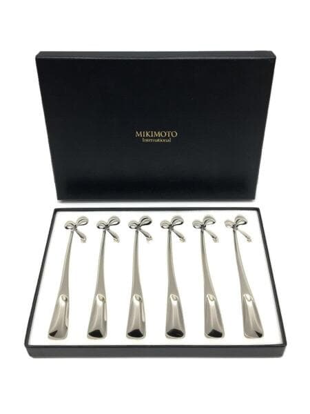 ✤ MIKIMOTO ミキモト ✤ パール付き フォーク スプーン 5本 セット