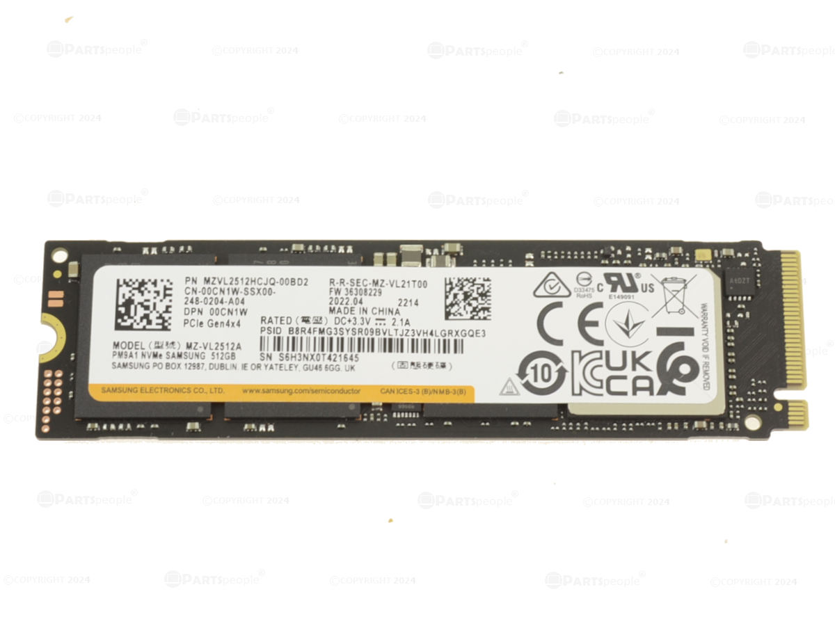 Samsung PM9A1 512GB NVMe PCIE Gen4 x4 SSD Hard Drive 0CN1W