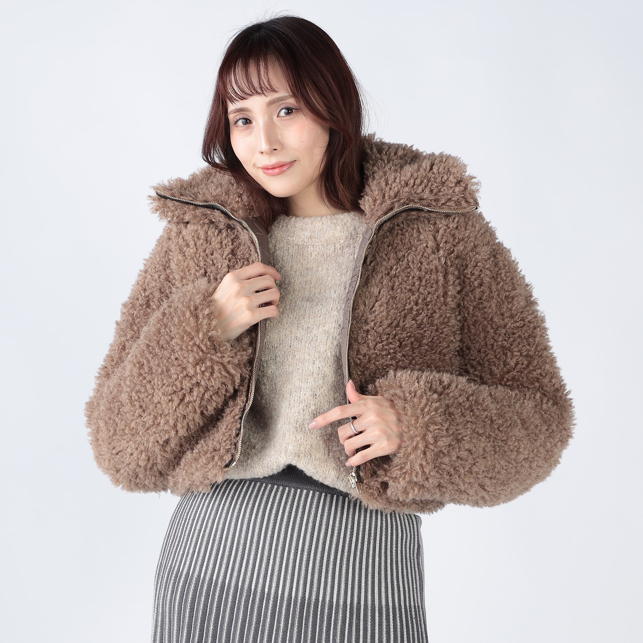 プードルフェイクファーブルゾン｜コート｜CECIL McBEE(セシルマクビー