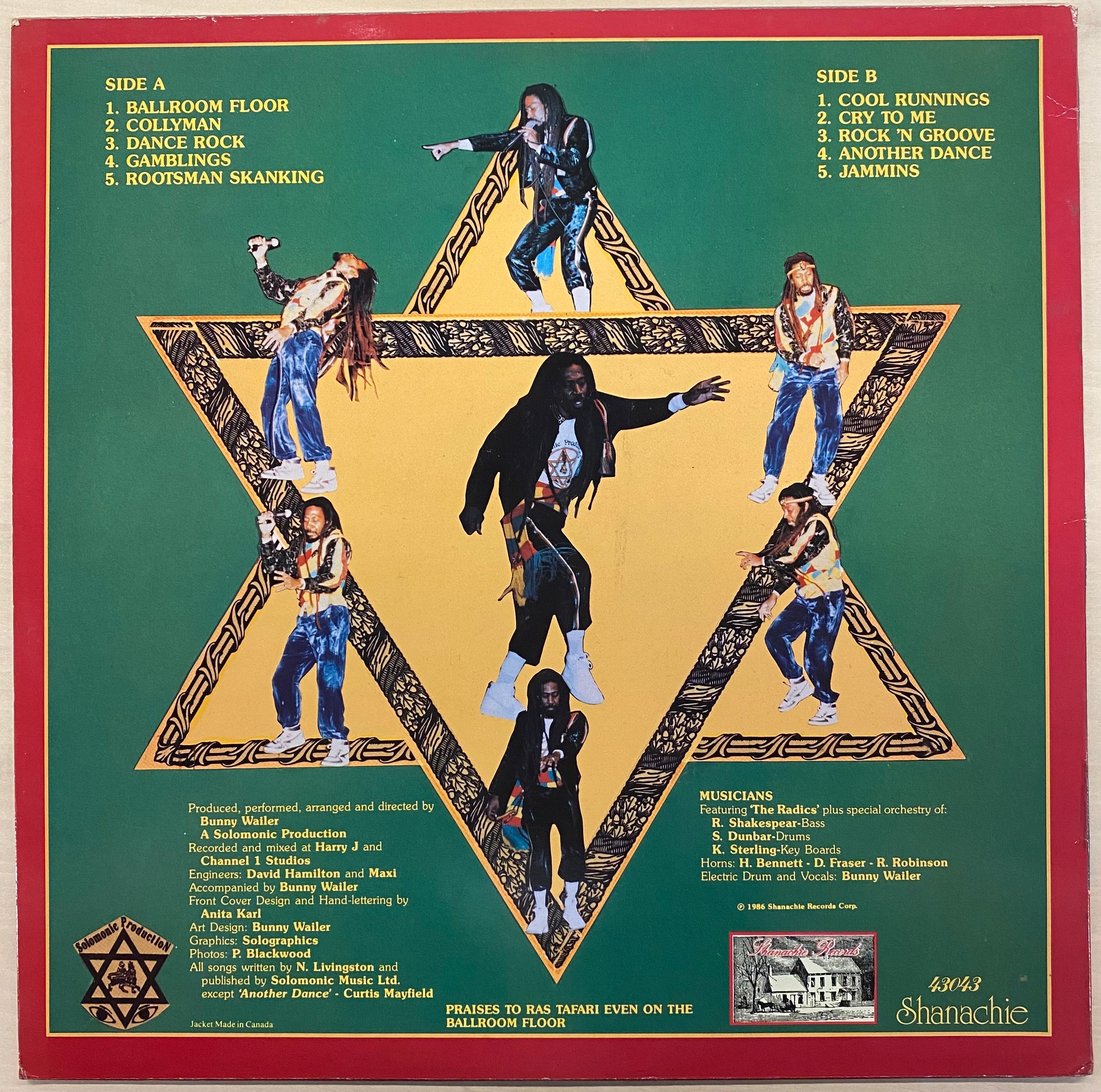 中古LP / USオリジナル】Bunny Wailer - Rootsman Skanking – CELLAR