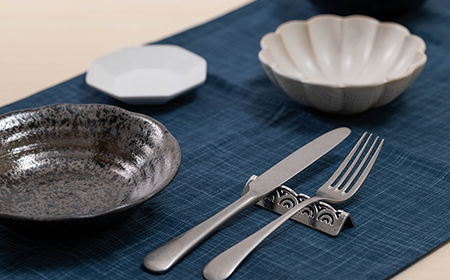 カトラリーレスト - 吉祥紋 - 5ヶ入 能作 錫 セット 箸置き ギフト FAD