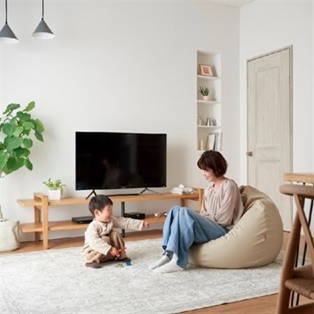 ハナロロ】 ビーズクッション オニオンソファ170リットル レザーカバー