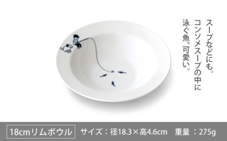 美濃焼】MEAL みんなの池 プレート ＆ ボウル 4点セット（釣り）【大