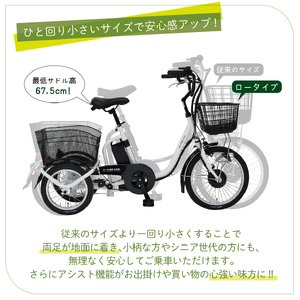 電動アシスト 三輪自転車 三輪車 大人用 18インチ 組立配送 シニア