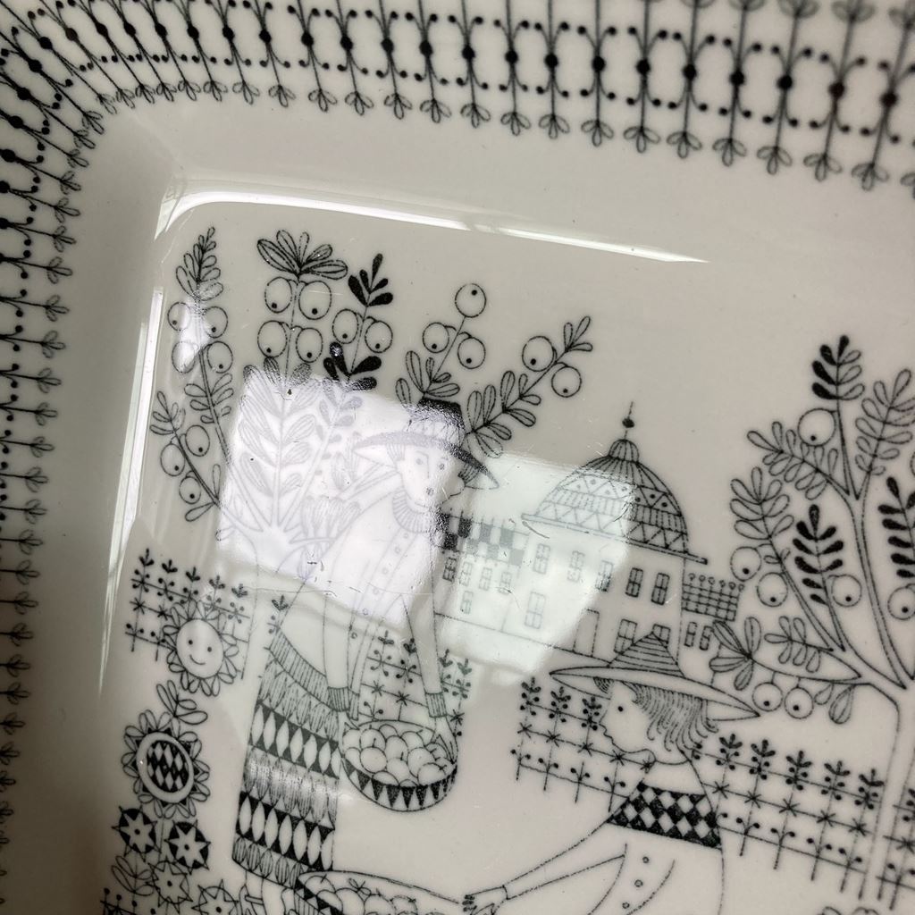 ヴィンテージ】ARABIA/アラビア/EMILIA/エミリア/スクエアプレート