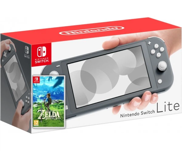 Nintendo Switch Lite Gray + Игра The Legend of Zelda: Breath of