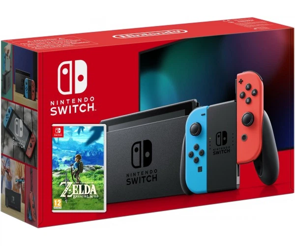 Nintendo Switch Neon Blue-Red (Upgraded version) + Игра The Legend