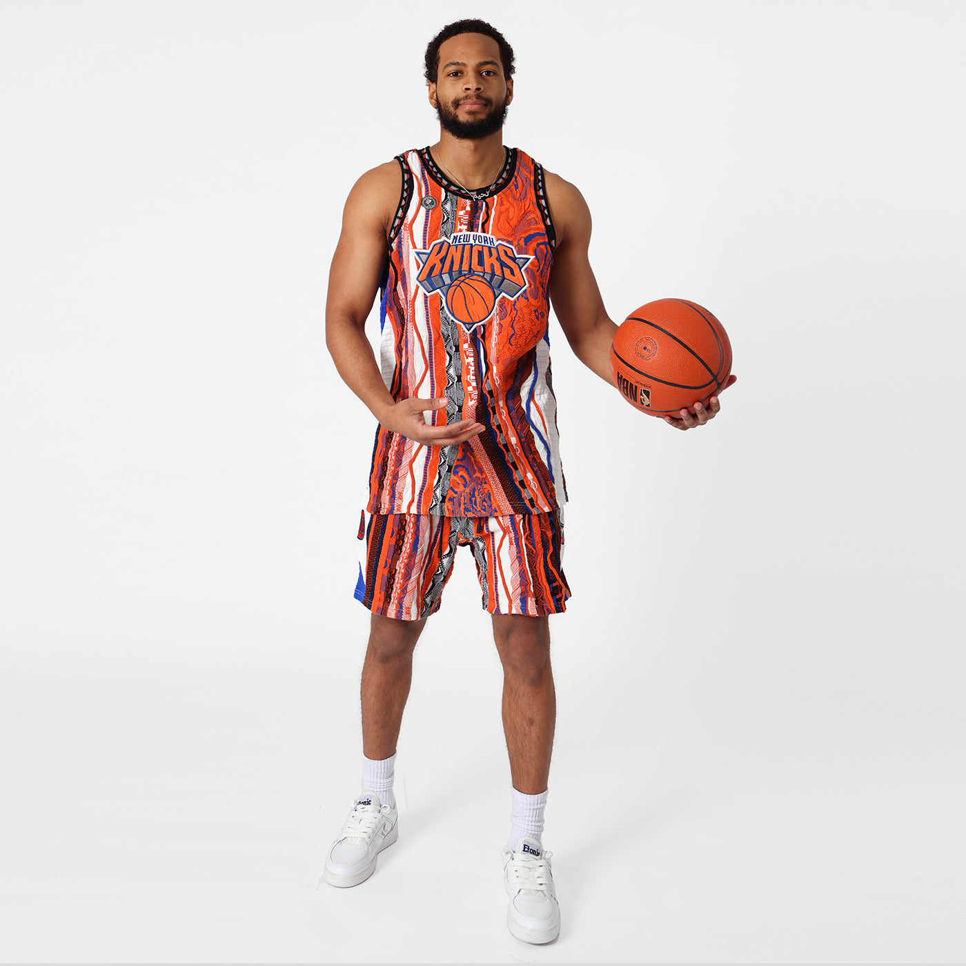 New - COOGI X NBA X Protege - Knicks Sweater Knit Basketball Shorts