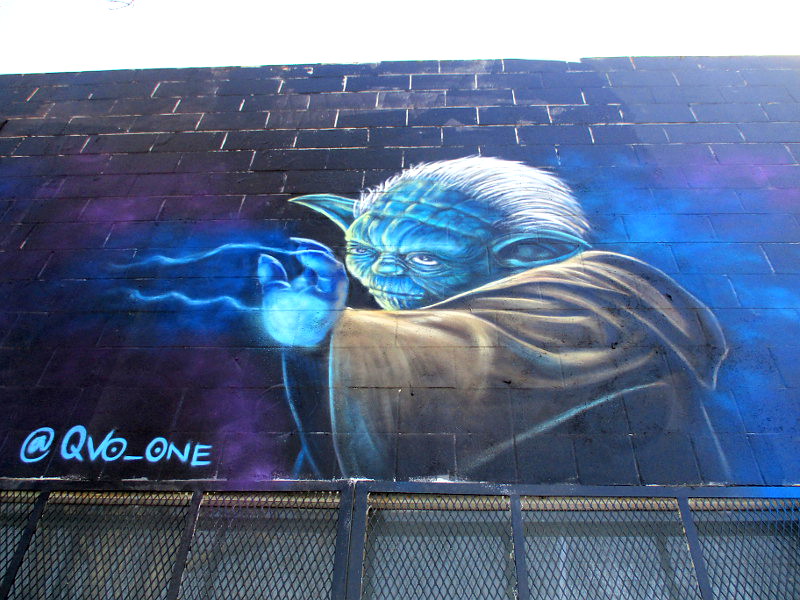 Yoda and space ship graffiti in San Diego! – Cool San Diego Sights!