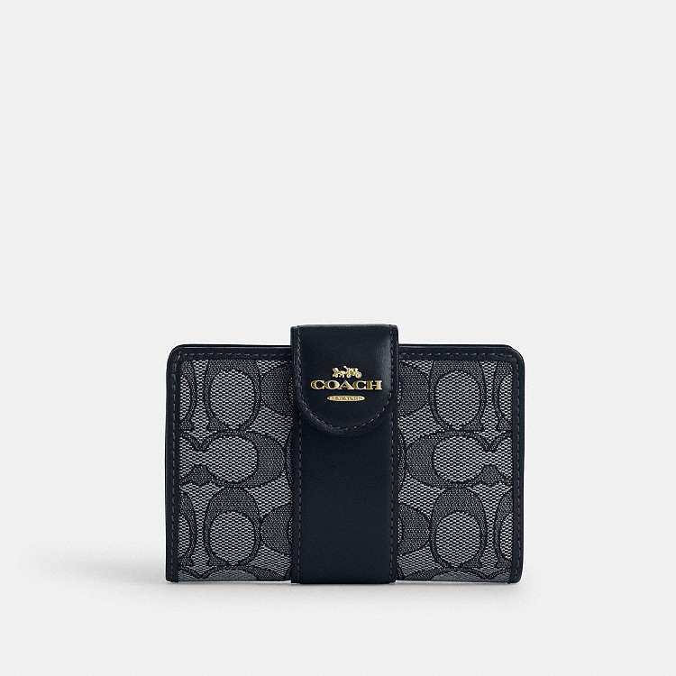 COACH® Outlet | Medium Corner Zip Wallet In Signature Jacquard