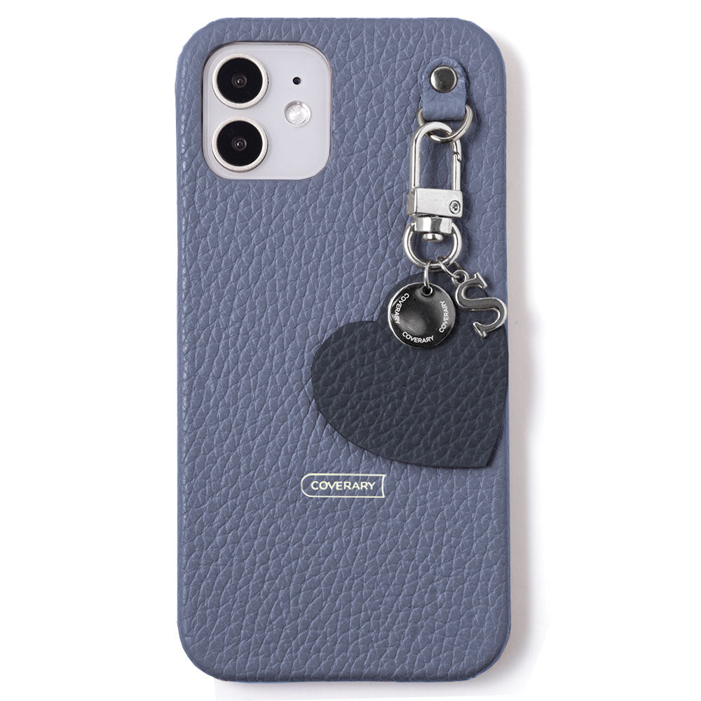 本革 32色 イタリアンシュリンクレザー モチーフイニシャルチャーム