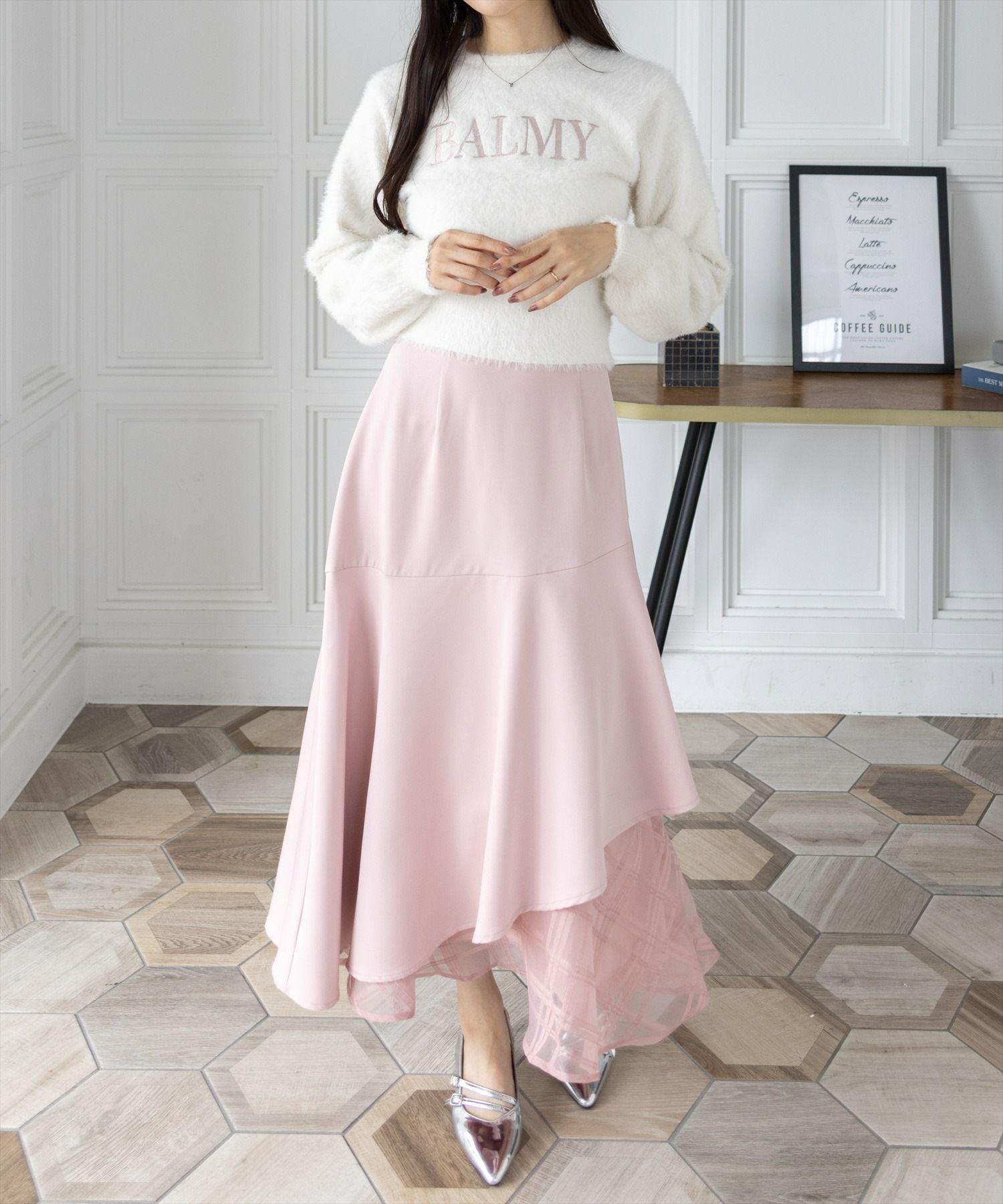 CLEAR BASIC≪新色追加≫シアーチェックドッキングアシンメトリー