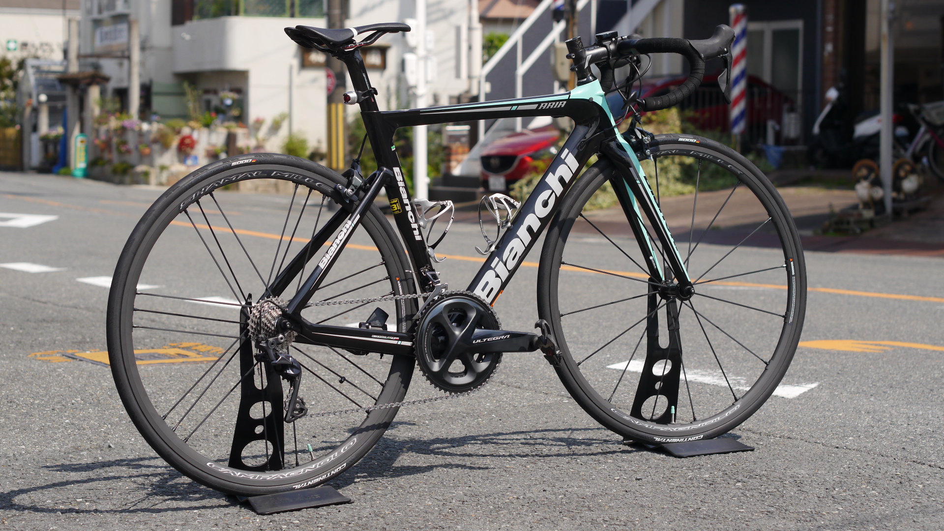 カスタム☆Bianchi・Ariaにcampagnolo「SHAMAL MILLE」シャマルミレを