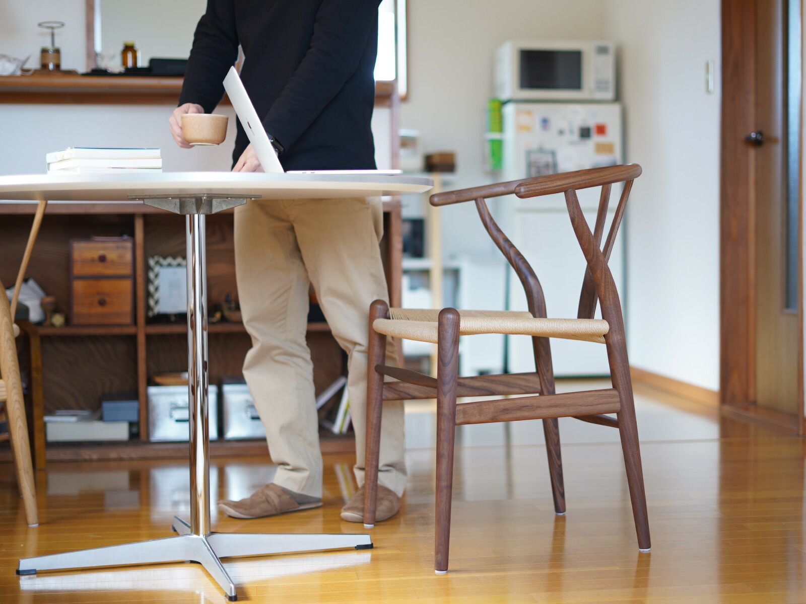 CH24（Yチェア） ウォールナット/オイルフィニッシュ 座面高さ45cm