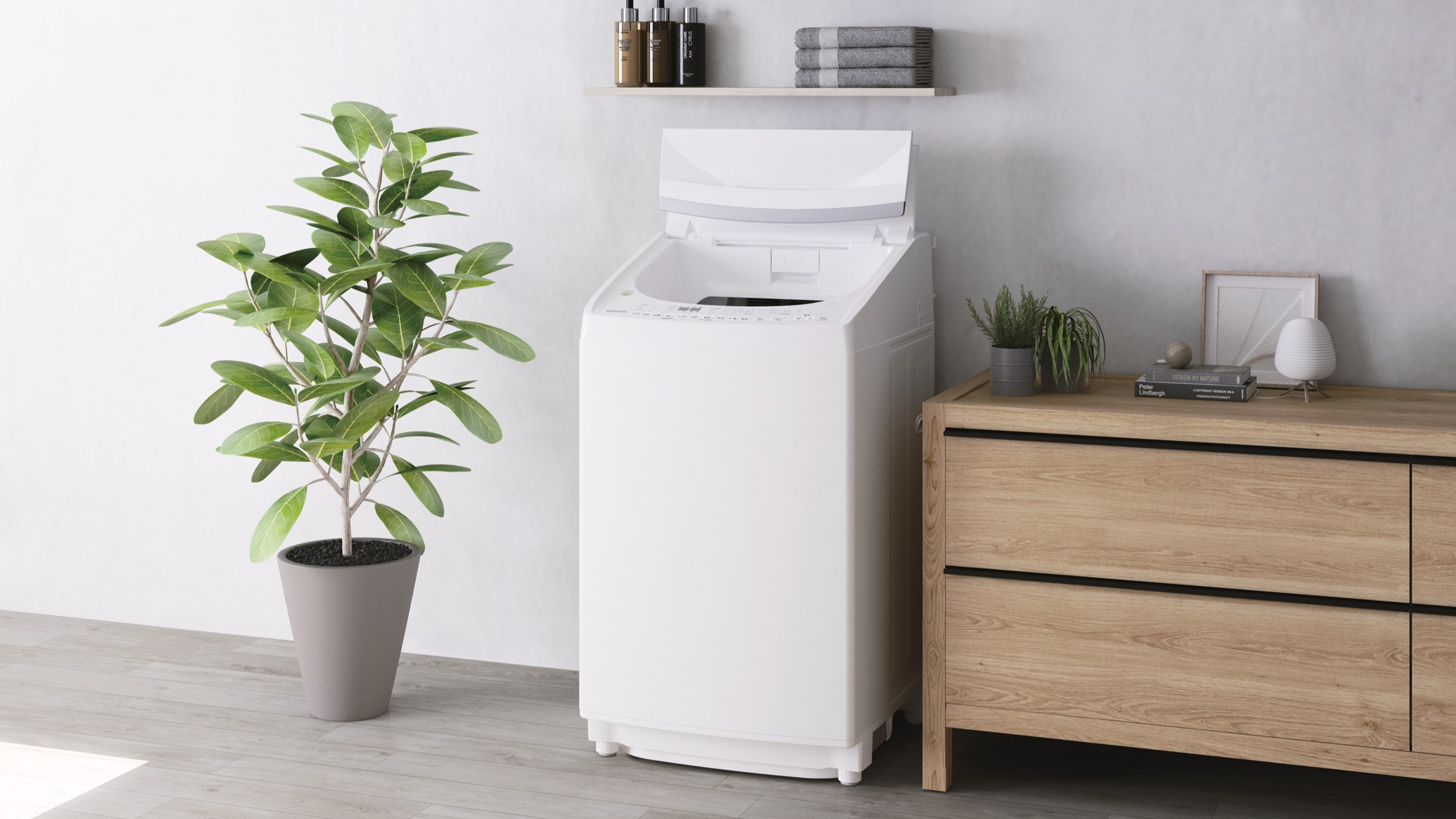 東芝から衣類を洗うたびに抗菌するコンパクトなタテ型洗濯乾燥機「AW