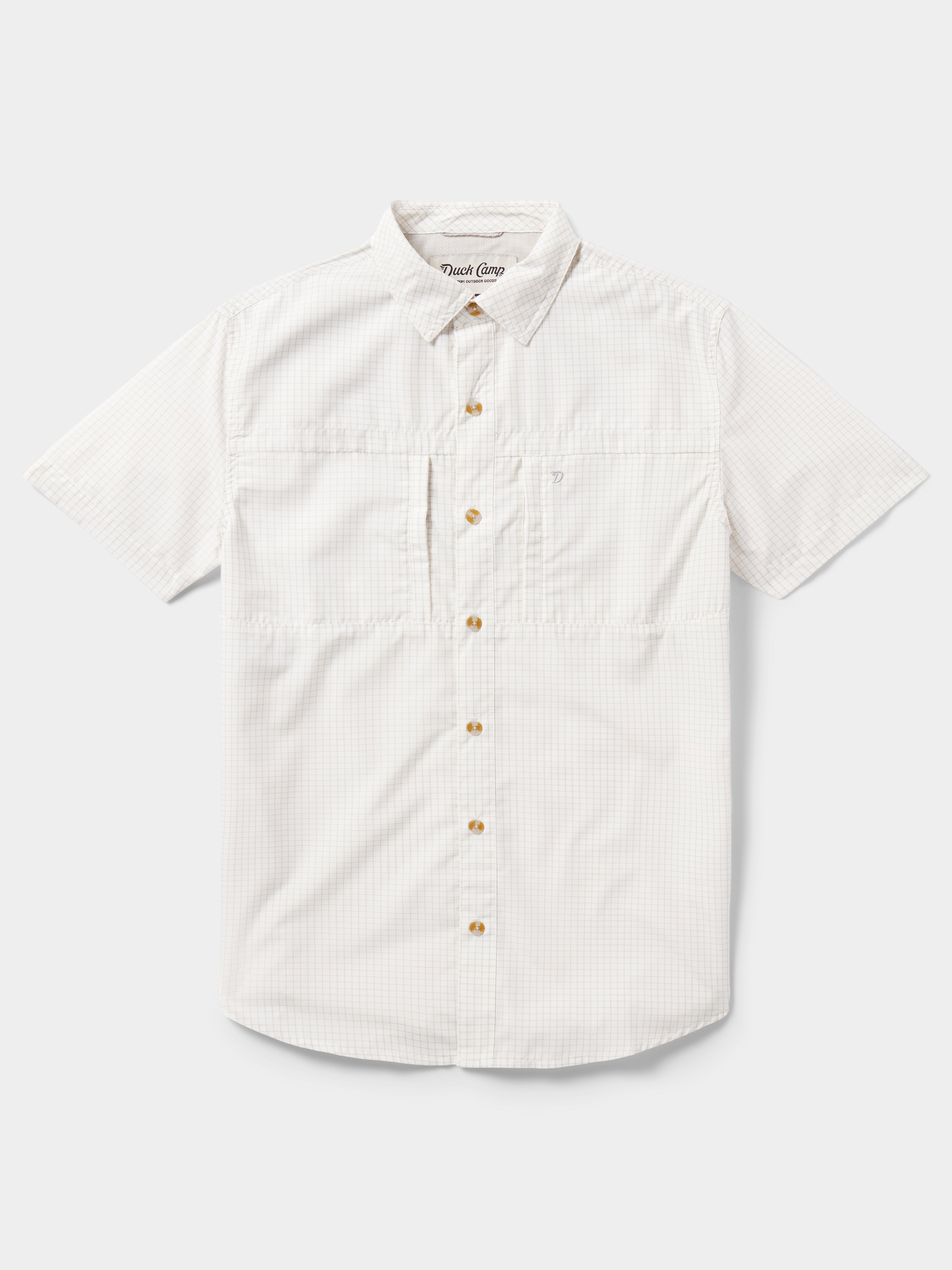 M's Helm Shirt Short Sleeve - White Oyster Grid