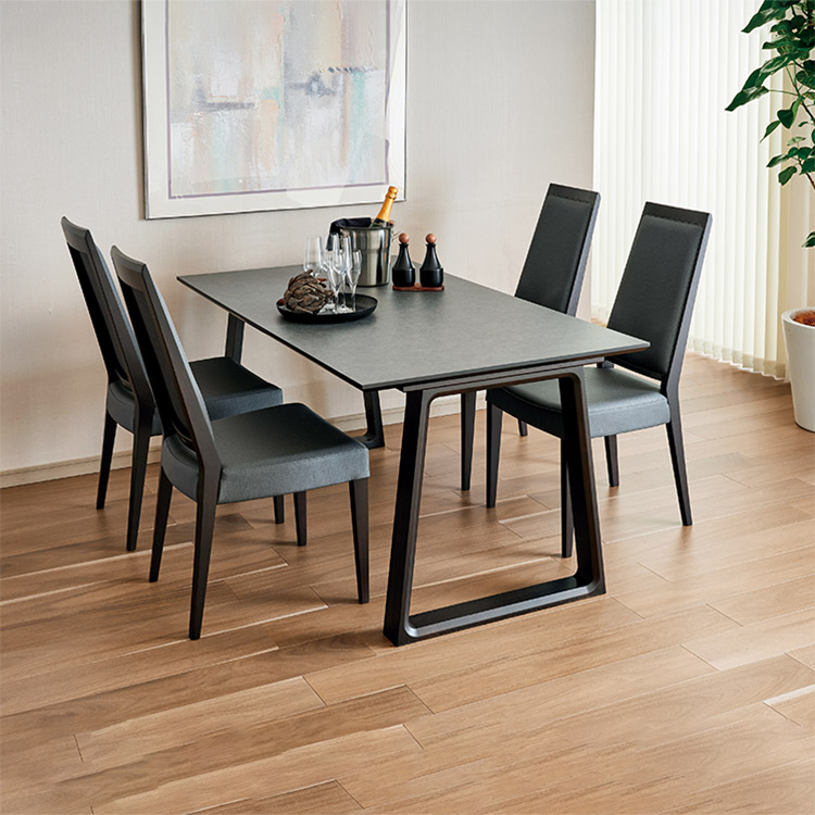 ダイニングテーブル DA5080 アーバンブラック スレートグレー色 通販