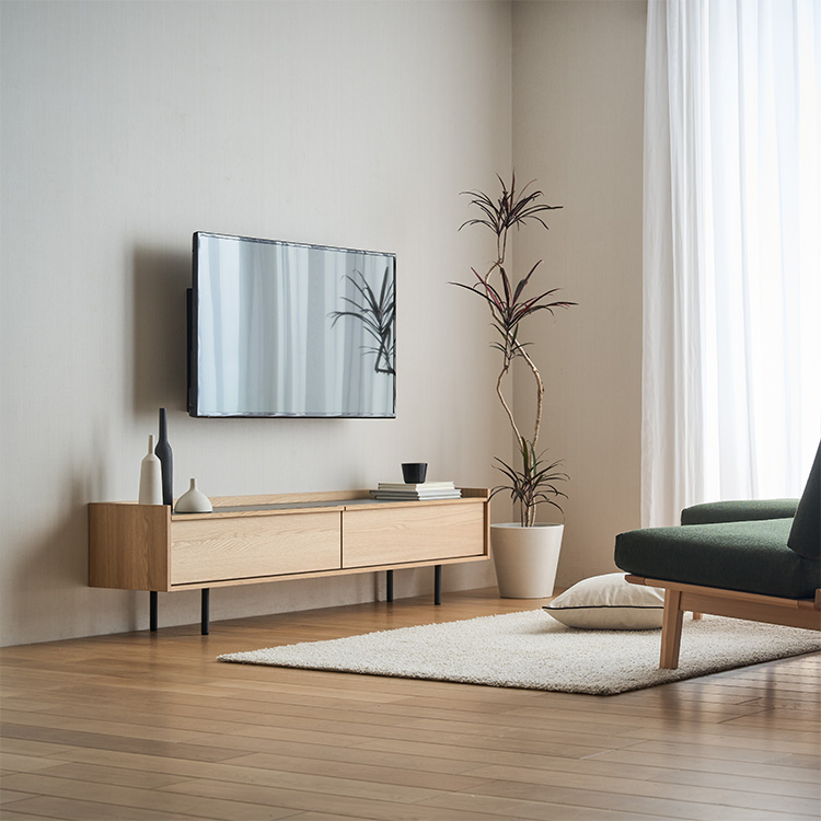 BRICK テレビボード 幅180cm QW6107 ピュアオーク 通販 | 【公式