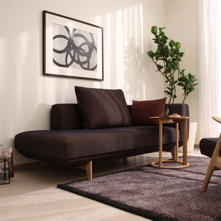 右肘シェーズロング UU4098 ダークネイビー ウォールナット 通販