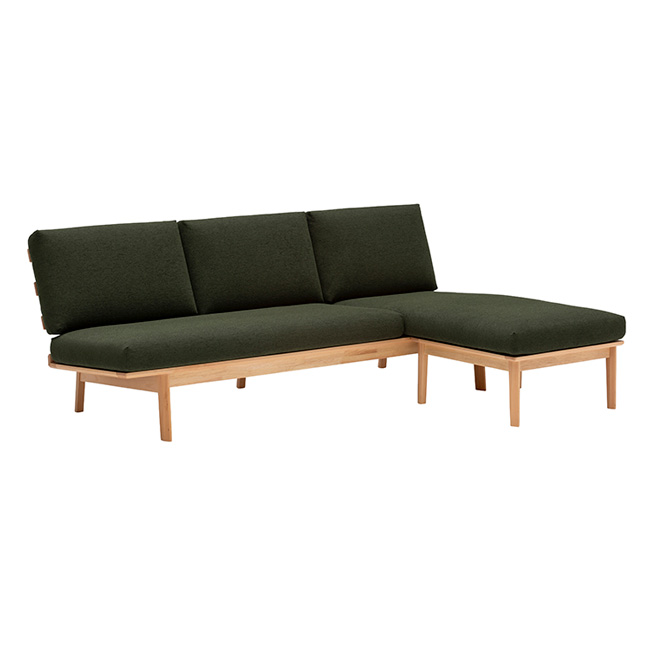 シェーズロングソファ 幅210cm WG3014 シダー ピュアビーチ 通販